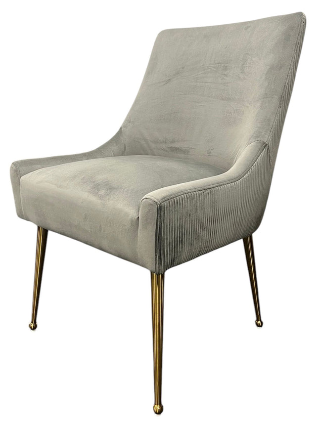 Milan Dark Grey Gold Dining Chair