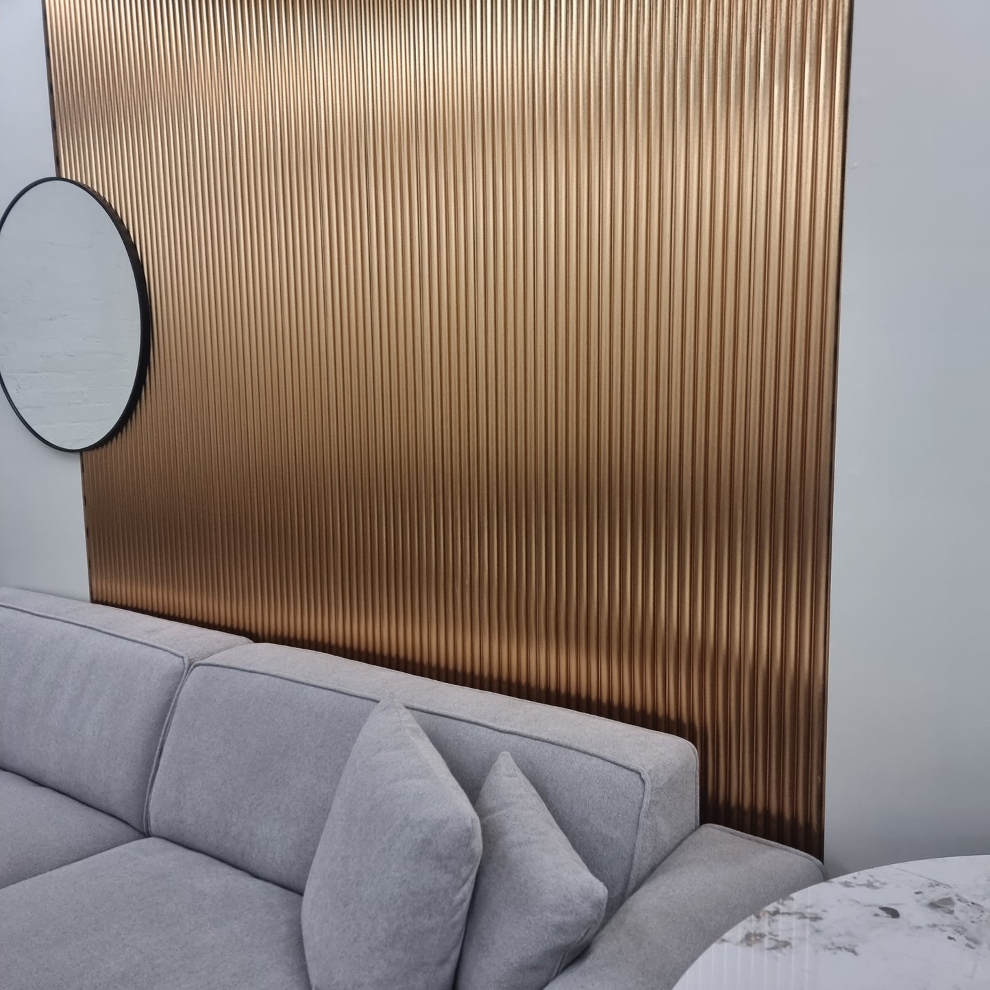 Decorative Fluted Wall Panels - Metallic Gold