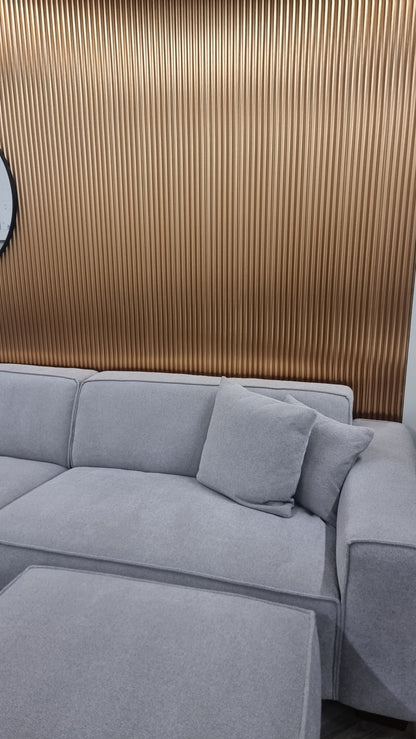 Decorative Fluted Wall Panels - Metallic Gold