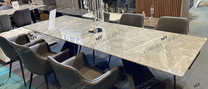 Chicago 180-260CM Grey Extending Dining Table With Ceramic Top