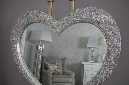 Rosa Heart Mirror Chrome