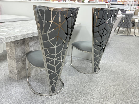 Vienna Grey & Silver Dining Chair