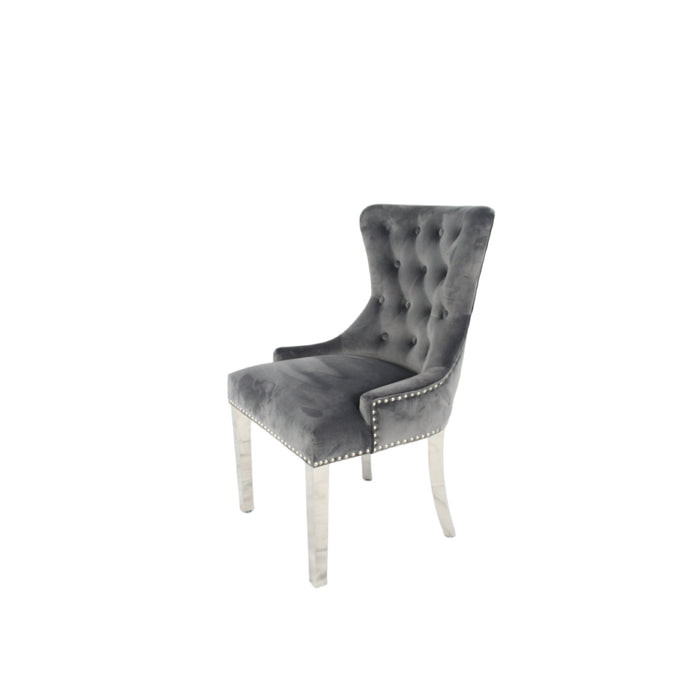 Chelsea Chair (Ring Knocker/Chrome Legs) (3 Colours)