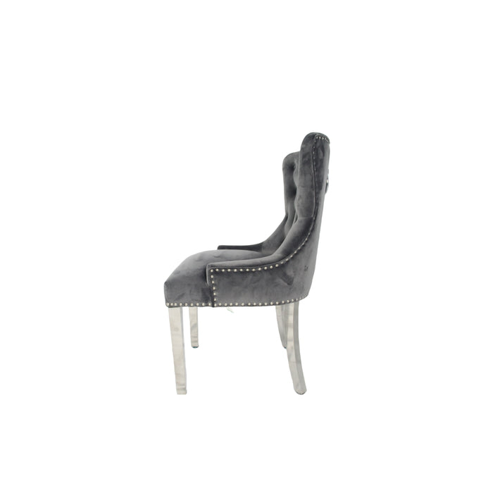 Chelsea Chair (Ring Knocker/Chrome Legs) (3 Colours)