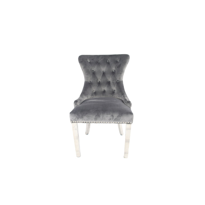 Chelsea Chair (Ring Knocker/Chrome Legs) (3 Colours)