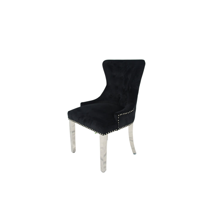 Chelsea Chair (Ring Knocker/Chrome Legs) (3 Colours)