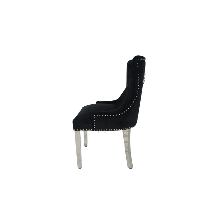 Chelsea Chair (Ring Knocker/Chrome Legs) (3 Colours)