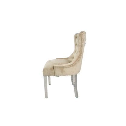 Chelsea Chair (Ring Knocker/Chrome Legs) (3 Colours)