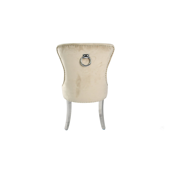 Chelsea Chair (Ring Knocker/Chrome Legs) (3 Colours)