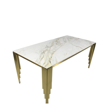 Mayfair Gold 1.8m Ceramic Dining Table (2 Colours)