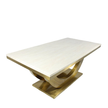 Monaco Gold 2m Marble Dining Table