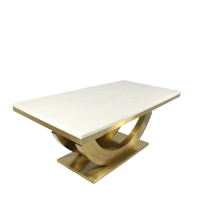 Monaco Gold 2m Marble Dining Table