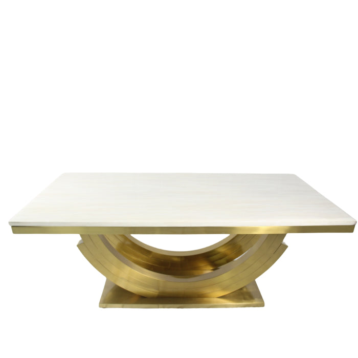 Monaco Gold 2m Marble Dining Table