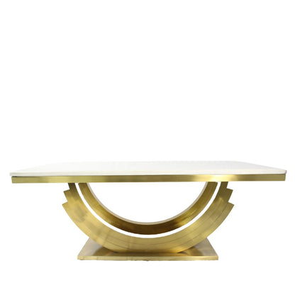 Monaco Gold 2m Marble Dining Table