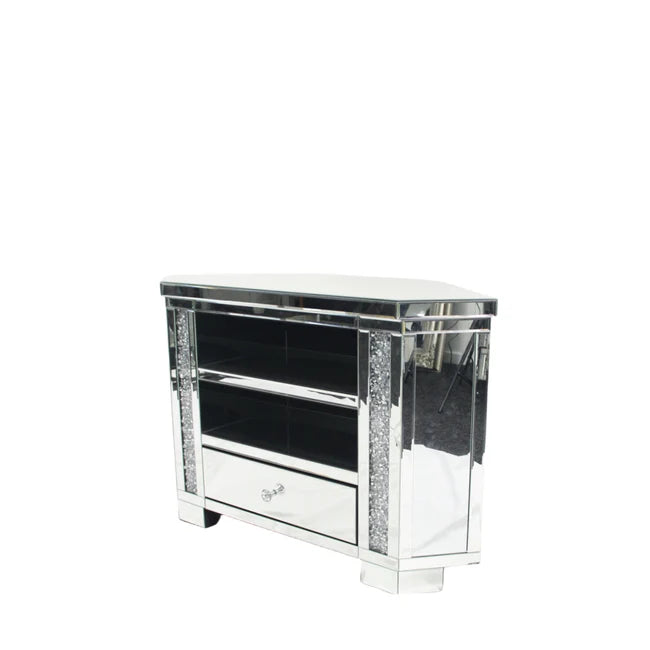 Roma Crushed Diamond Corner TV Unit