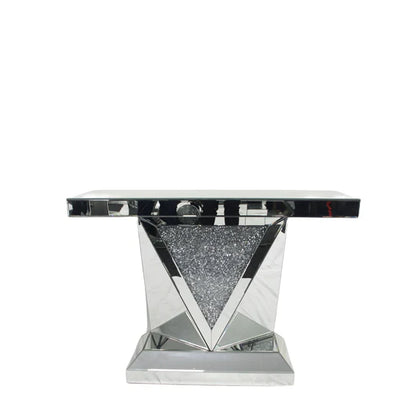 Roma Crushed Diamond V Console Table