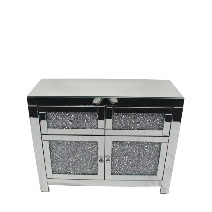 Roma Crushed Diamond 2 Door 2 Drawer Small Sideboard