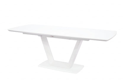 Logato Matt White & Glass Extending Table (2 Sizes)