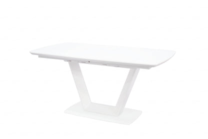 Logato Matt White & Glass Extending Table (2 Sizes)