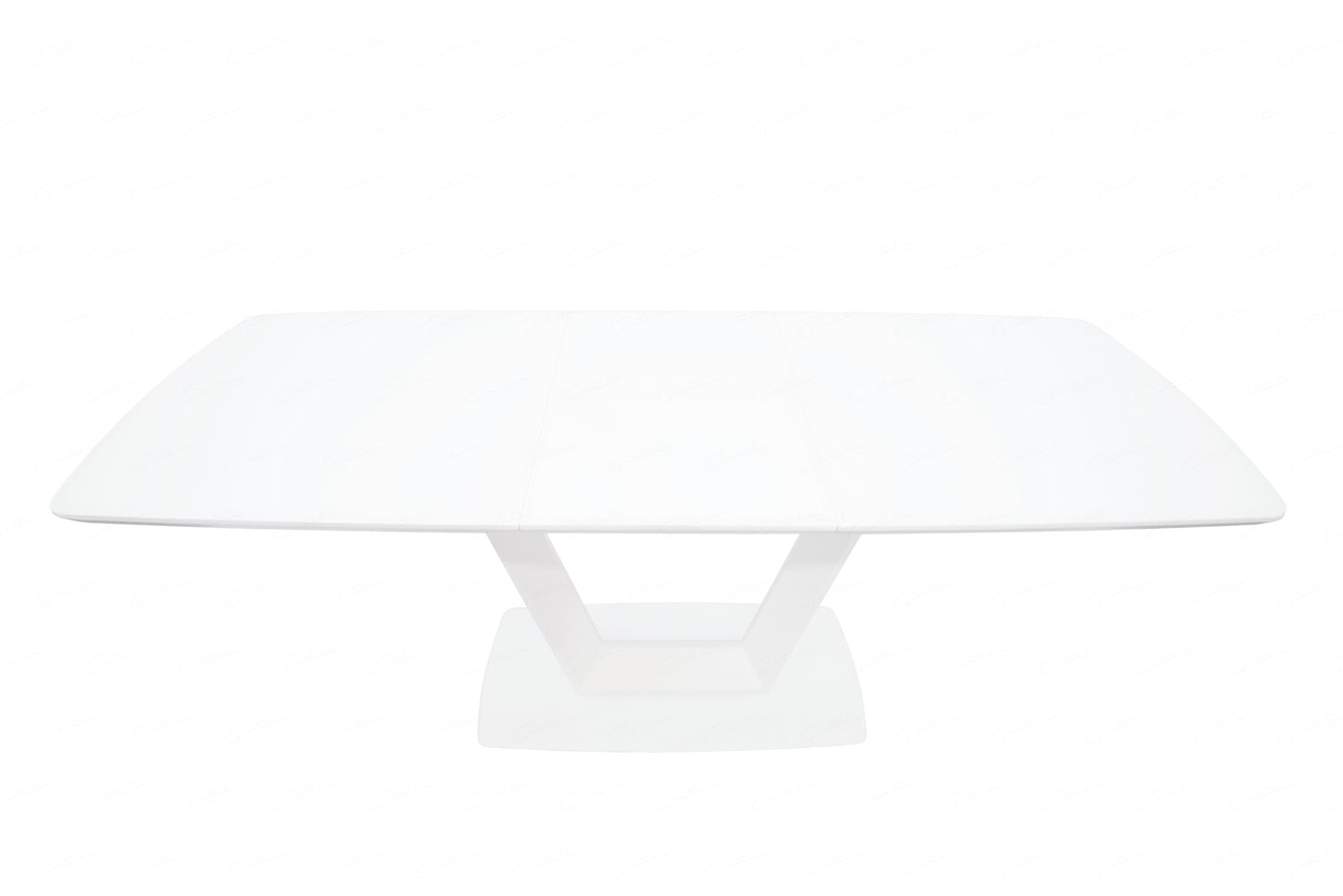 Logato Matt White & Glass Extending Table (2 Sizes)