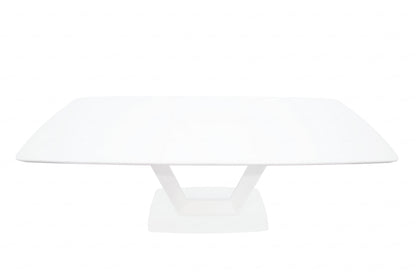 Logato Matt White & Glass Extending Table (2 Sizes)