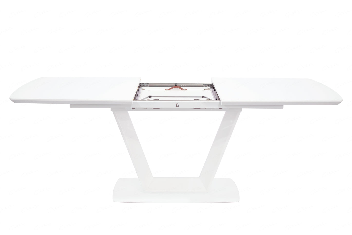 Logato Matt White & Glass Extending Table (2 Sizes)