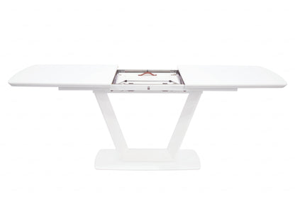 Logato Matt White & Glass Extending Table (2 Sizes)