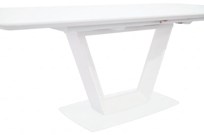 Logato Matt White & Glass Extending Table (2 Sizes)