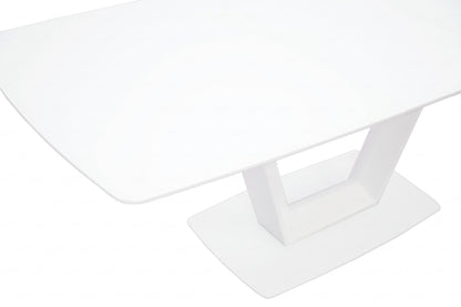 Logato Matt White & Glass Extending Table (2 Sizes)