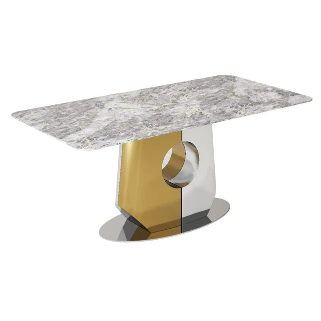 Luxeon 2m Gold/Chrome Dining Table (2 Colours)