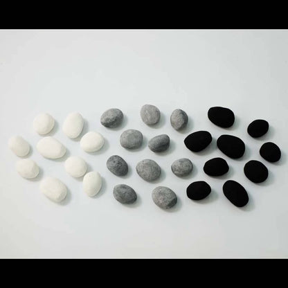 Ceramics Pebbles Black - 24 Pieces