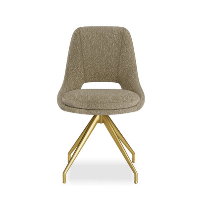 Rosa Boucle  Stone - Swivel Gold Legs