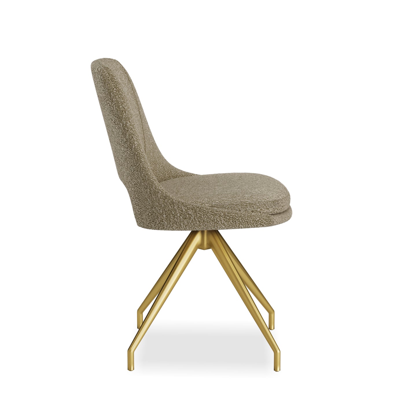 Rosa Boucle  Stone - Swivel Gold Legs