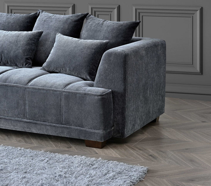 Gramercy 3 or 2 Seater in Steel Velvet