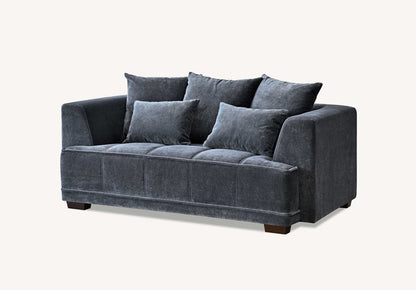 Gramercy 3 or 2 Seater in Steel Velvet