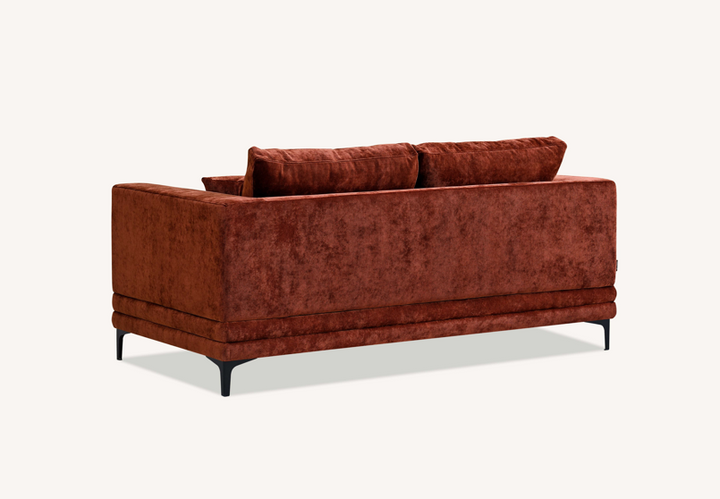 Lenox Sofa Range in Rust Velvet 3 or 2 Seater