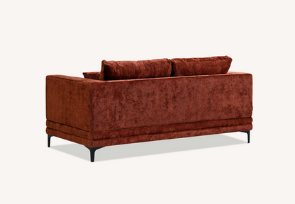 Lenox Sofa Range in Rust Velvet 3 or 2 Seater