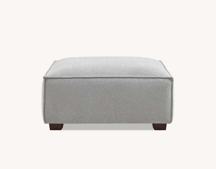 Dakota 4 Seater with Chaise in Pebble Boucle With Footstool