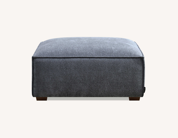 Dakota 4 Seater with Chaise in Charcoal Boucle With Footstool