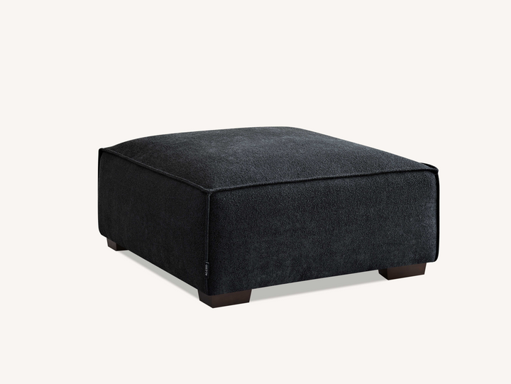 Dakota 4 Seater with Chaise in Midnight Boucle With Footstool