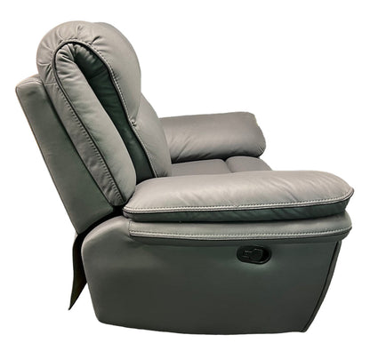 Valarie Leather Sofa 3,2 or 1 Seater Recliner In Grey,Black or Brown