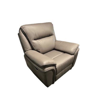 Valarie Leather Sofa 3,2 or 1 Seater Recliner In Grey,Black or Brown