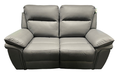 Valarie Leather Sofa 3,2 or 1 Seater Recliner In Grey,Black or Brown