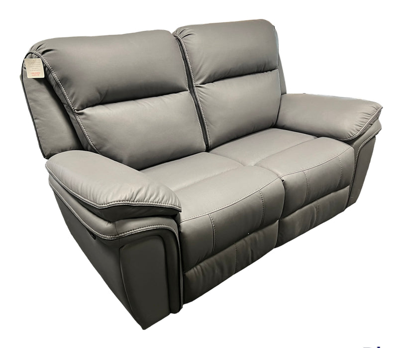 Valarie Leather Sofa 3,2 or 1 Seater Recliner In Grey,Black or Brown