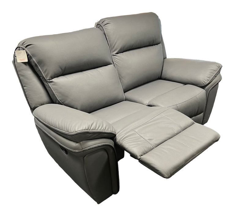 Valarie Leather Sofa 3,2 or 1 Seater Recliner In Grey,Black or Brown