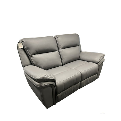 Valarie Leather Sofa 3,2 or 1 Seater Recliner In Grey,Black or Brown