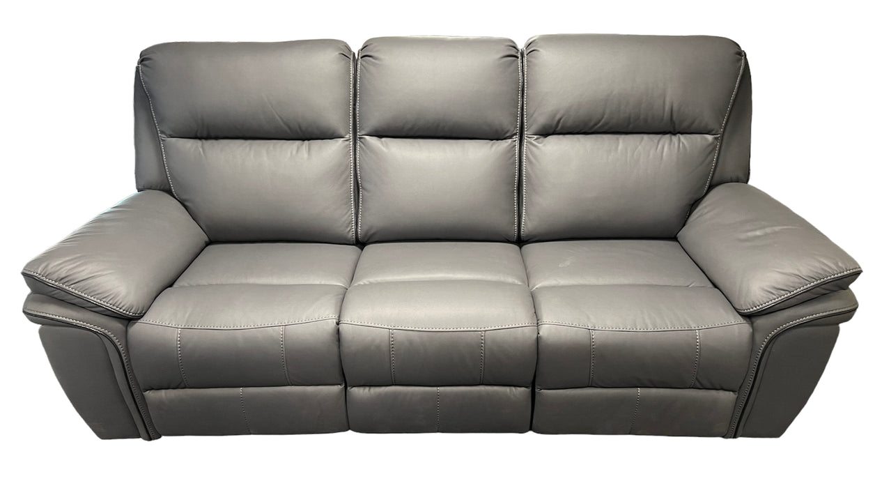 Valarie Leather Sofa 3,2 or 1 Seater Recliner In Grey,Black or Brown