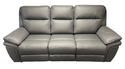 Valarie Leather Sofa 3,2 or 1 Seater Recliner In Grey,Black or Brown