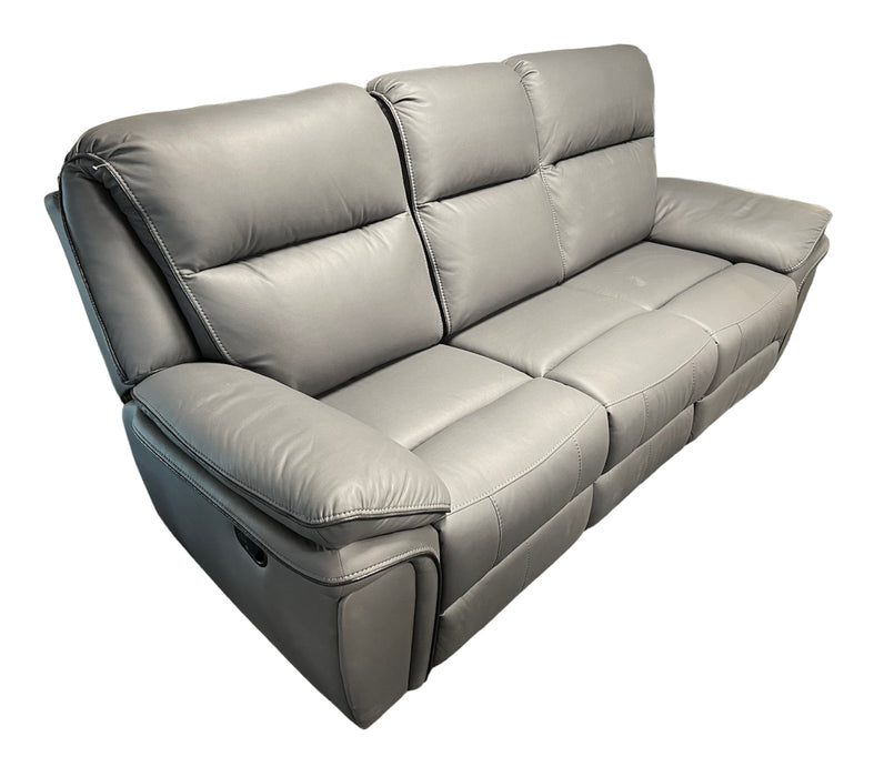 Valarie Leather Sofa 3,2 or 1 Seater Recliner In Grey,Black or Brown