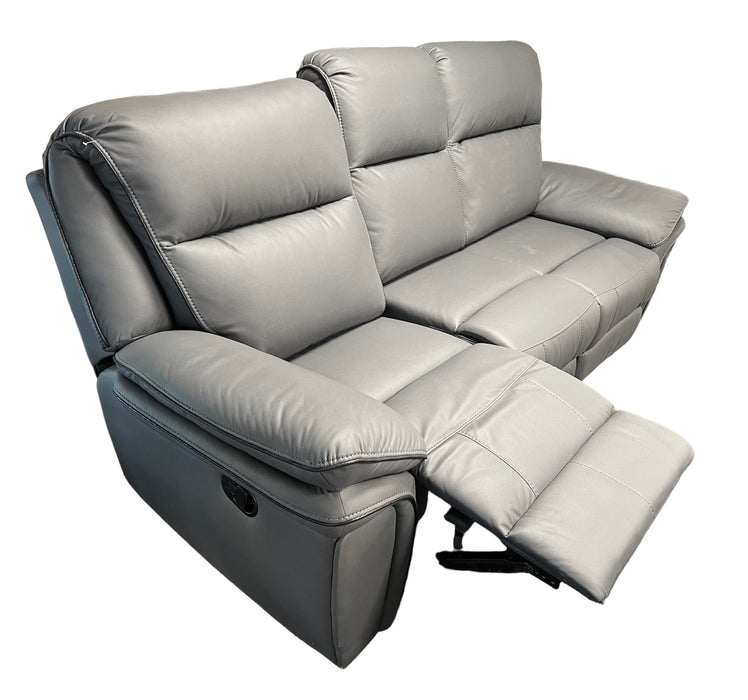 Valarie Leather Sofa 3,2 or 1 Seater Recliner In Grey,Black or Brown